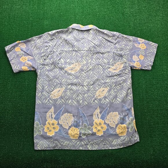 Splatt Hawaiian Shirt Mens Large Floral Short Sleeve 100% Rayon Beach Casual - Picture 10 of 10